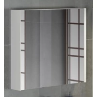 Зеркальный шкаф 90x80 см белый Comforty Женева 00004137132