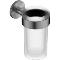 Стакан для зубных щеток Abber Pol 316 AA1960BGG настенный, оружейная сталь матовый