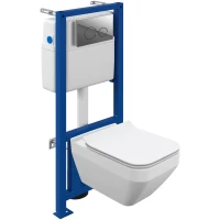 Комплект подвесной унитаз + система инсталляции Cersanit Crea A64443