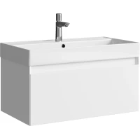 Тумба под раковину Aqwella 5 Stars Geometria GE01081WM 79,2 см, подвесная, белый матовый