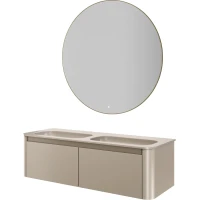 Комплект мебели Armadi Art Voi Daphne 782-140-D + 786-140-2-D + 545-120-MG 142,5 см, подвесной, бежевый матовый