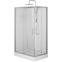 Душевая кабина Am.Pm Above W9XC-403-12080MT 120,4x80,4x225 см, без крыши, низкий поддон, профиль матовый хром, стекло прозрачное