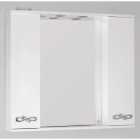 Зеркальный шкаф 90x83 см белый глянец Style Line Венеция ЛС-00000264