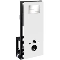 Инсталляция для унитаза WasserKRAFT Glan 66 66TLT.010.ME.WH.BN04 с кнопкой смыва, никель