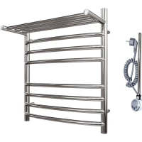 Полотенцесушитель электрический Point Альфа Премиум с полкой П7 PN05156SPE 600x532, ТЭН левый/правый, хром