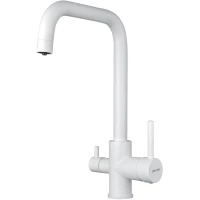 Смеситель для кухни Shevanik S228C с подключением к фильтру, белый