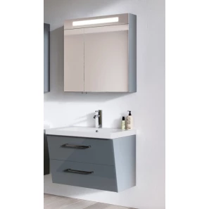 Изображение товара зеркальный шкаф 75x75 см облачно-серый глянец verona susan su602rg22