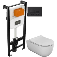 Комплект подвесной унитаз Bien Vokha MDKA052N1VP0W3000 + система инсталляции Jacob Delafon E24156-NF + E20859-7-BMT