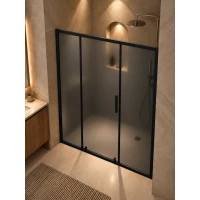 Душевая дверь MaybahGlass MGD-2786-6 190 см, профиль черный матовый, стекло графитовое матовое