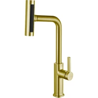 Смеситель для кухни Zorg SH 092 PVD BRONZE с выдвижным изливом, бронза