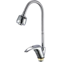 Смеситель для кухни Frap F4302-B с гибким изливом, хром