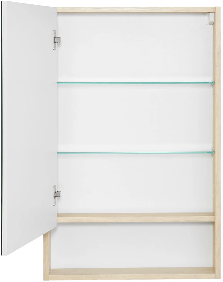 Зеркальный шкаф 55х85 см белый глянец/дуб верона Акватон Сканди 1A252102SDB20 - фото 2