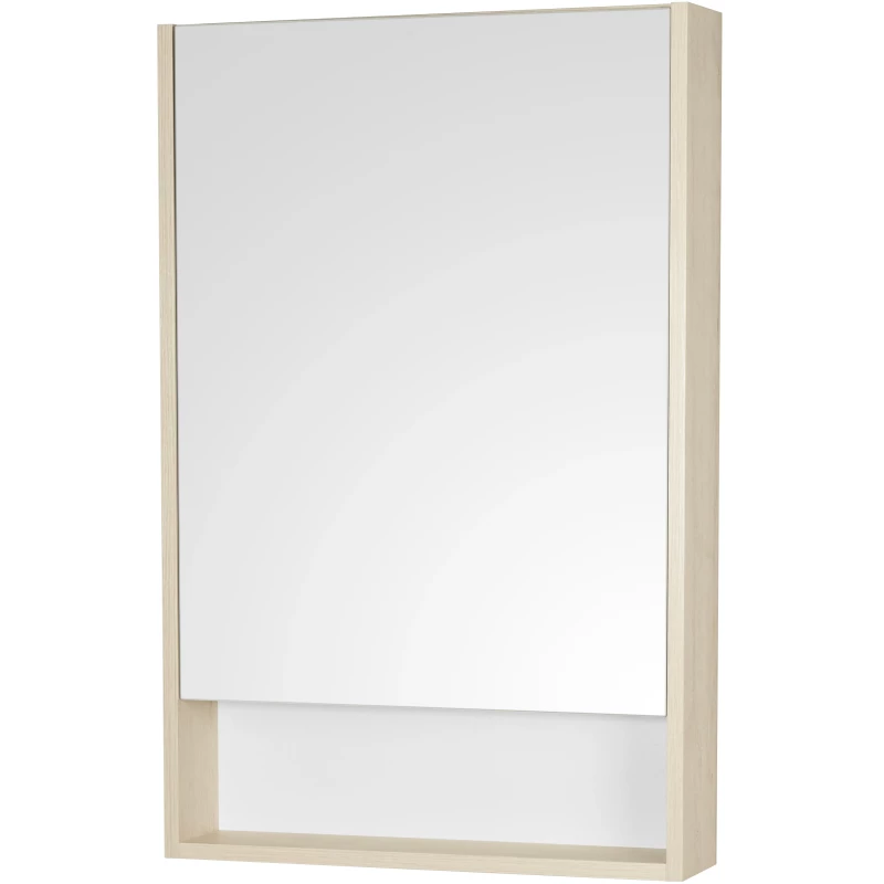 Зеркальный шкаф 55x85 см белый матовый/дуб верона L/R Акватон Сканди 1A252102SDB20