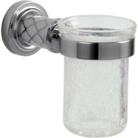 Стакан для зубных щеток Boheme Murano 10904-W-CR настенный, хром/белый