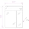 Зеркальный шкаф 60x73,6 см белый глянец Onika Сигма 206034 - 3