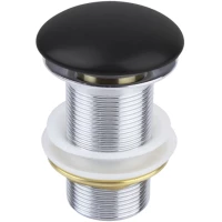 Донный клапан для раковины Bronze De Luxe 1001B без перелива, черный матовый