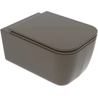 Унитаз подвесной GSG Brio BRWCSO018 безободковый, кофе матовый