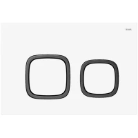 Кнопка смыва IDDIS Unifix UNI04WBi77 для инсталляции, белый матовый/черный матовый/белый матовый