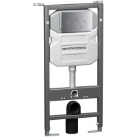 Инсталляция для унитаза Ceramica Nova Envision Round CN1001M с кнопкой смыва, матовый хром