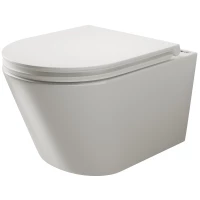 Унитаз подвесной Ceramica Nova Trend 111010S безободковый, с сиденьем микролифт, белый