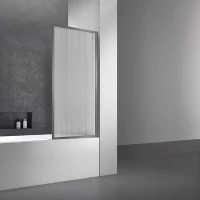 Шторка на ванну Vincea VSB-41700FLGM 70 см, профиль вороненая сталь, стекло рифленое