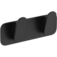 Планка с крючками Grocenberg AC0052BL для ванны, черный матовый