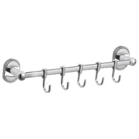 Планка с крючками Haiba HB1915-5 для ванны, хром