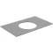 Столешница 79,6 см серый матовый для накладных раковин Kerama Marazzi Plaza Modern Фондамента PL5.DL500920R\80 - 1