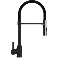 Смеситель для кухни Ulgran UQ-024-08 с гибким изливом, космос