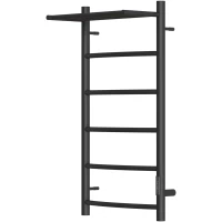 Полотенцесушитель электрический Point Афина П5 PN04848PB 800x432, диммер правый, черный матовый