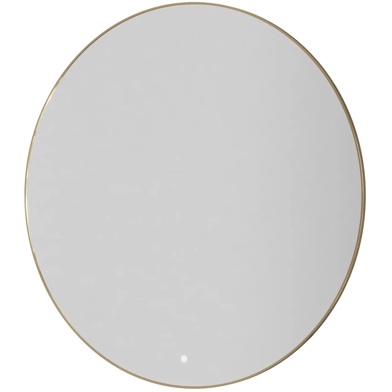 Зеркало Armadi Art 545-100-G 100x100 см, с LED-подсветкой, сенсорным выключателем, диммером, антизапотеванием, золотой