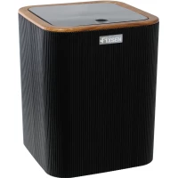 Мусорное ведро Fixsen Black Wood FX-401-6 5л, черный/коричневый