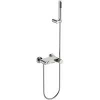 Смеситель для ванны Boheme Stick Linea 123-NB.3 с душевым гарнитуром, никель матовый