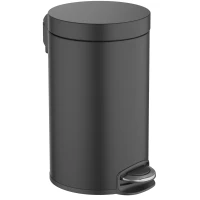 Мусорное ведро Aquatek AQ4992MB 8л, с педалью, черный матовый