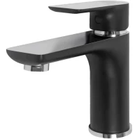 Смеситель для раковины Hansberge Nordic H1099BC хром/черный матовый