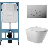 Комплект подвесной унитаз Aqueduto Cone CON0110 + система инсталляции Aqueduto Tecnica Circulo TEC01 + CIR0100