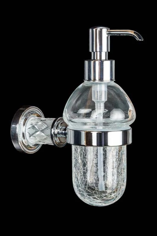 Дозатор Boheme Murano Cristal 10912-CRST-CH мыльница boheme murano cristal 10903 crst ch