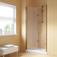 Душевая дверь Vegas Glass GPS LUX 75 05 02 L 75 см L, профиль бронза, стекло шиншилла