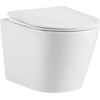 Унитаз подвесной GID Tr2130TFB безободковый, торнадо, с сиденьем микролифт, белый