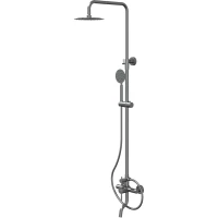 Душевая система Knotlor Streamline SS-06 200 мм, со смесителем, нержавеющая сталь