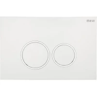 Кнопка смыва Black & White Universe WPI-09511 09511 для инсталляции, белый глянец/хром/белый глянец