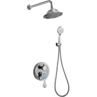 Душевой комплект Bronze De Luxe Yasmina NT800/B02-2 204 мм, со смесителем, хром