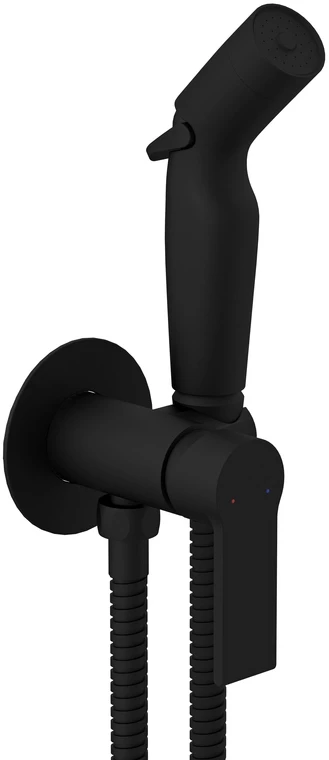 гигиенический душ со смесителем cersanit vero 64106 хром Гигиенический комплект Cersanit Brasko Black A64103