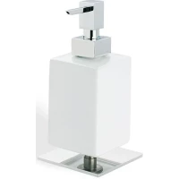 Дозатор для жидкого мыла Stil Haus Urania 618(08-BI) настольный, хром/белый