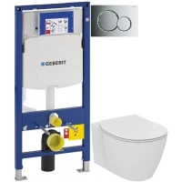 Комплект подвесной унитаз Ideal Standard Connect E771801 + E772401 + система инсталляции Geberit 111.300.00.5 + 115.770.21.5 + 111.815.00.1