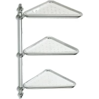 Полка для ванной Stil Haus Elite EL31ELITE(08) 22x22 см, угловая, тройная, хром