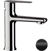 Смеситель для раковины Remer Vanity V12NO без донного клапана, черный матовый