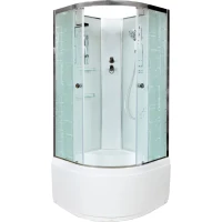 Душевая кабина 80x80x208 см Deto EM4580N матовое с прозрачным узором