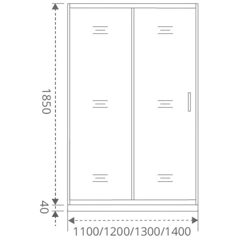 Душевая дверь 110 см Good Door Latte WTW-110-C-WE прозрачное