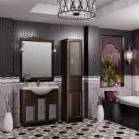 Комплект мебели орех антикварный 87 см с художественным стеклом Opadiris Тибет